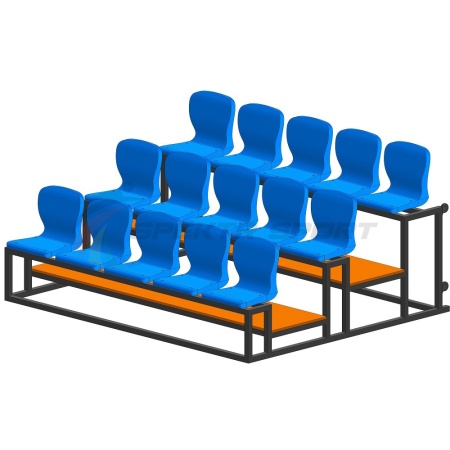 Купить Трибуна мобильная 3 ряда сиденья пластиковые на 15 мест в Яровом 